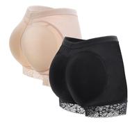 TYXHXTF 2Pcs Femme Culotte Remonte Fesse Push Up Sculptante Femme Invisible Culotte Hip Enhancer Rembourré Butt Lifter Panty Shapewear avec Coussinet Amovible Ventre Plat Enhancer Body Tummy Control