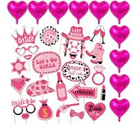 TYXHXTF 35PCS Kit EVJF Accessoires Photobooth, Kit Photobooth, Photomaton Accessoire, Photobooth de Fête, pour EVJF Fêtes et Anniversaire