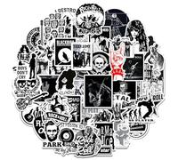 TYXHXTF 50 Pièces Autocollants Rock and Roll, Autocollants Rock Band, Vinyle Imperméables, Metal Band Sticker, pour Ordinateur Portable, Skateboard, Bagages, Guitare