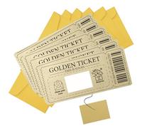 TYXHXTF 6 Pièces Carte à Gratter Ticket d'Or, avec Enveloppe, Idéal Anniversaire, Cadeau Surprise Personnalisable pour Saint-Valentin Départ Retraite Couple