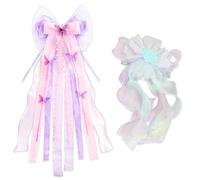 TYXHXTF Lot de 2 Sac à Sucre Nœud Violet Décoration pour Sacs d'Écolier pour Rentrée des Classes Emballage Cadeau de Bricolage pour Fille et Garçon