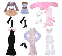 TYXHXTF Lot de 21 Vêtements et Accessoires Compatible avec Barbie, Vêtements pour Barbie, 11,5 Pouces Fille Kit de Mode