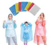 TYXHXTF Lot de 7 Poncho Pluie Jetable - Manteaux Imperméables Pour Femmes, Hommes et Enfants - Pack Familial Pour Festival, Camping et Vélo