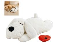 TYXxingyun Heartbeat Puppy Compagnon doux pour la peau Blanc | Simulation réaliste du rythme cardiaque : imite le pouls d'un véritable animal de compagnie pour soulager naturellement