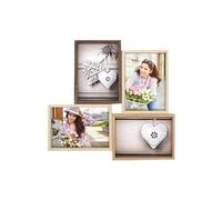 TYY746 Multi Vues 4 photos 10 x 15 cm Montreaux 4Q Bois Ivoire, Nature, Marron 33 x 31 x 3 cm