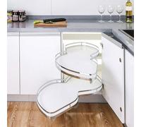 TYYCKJ Carrousel d'angle pour Armoire de Cuisine, Convient aux armoires de 800 mm, 900 mm, 1000 mm, adapté au Garde-Manger,Rangement pour Placard Coulissant - Double carrousel