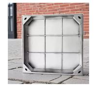 TYYCKJ Couvercle de Regard en Acier Inoxydable Robuste - Couvercle de Fosse septique carré encastré pour patios, Jardins, écoles et Cours (70 x 70 cm)