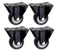 TYYCKJ roulettes de Meubles Robustes en Caoutchouc avec Frein de qualité Industrielle (Ensemble de 4 Roues Fixes de 1,5 Pouce) pour Une mobilité et Une stabilité optimales