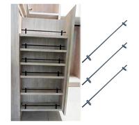 Tyzlup Barre Anti-Chute étagère Ensemble De 3 Rails D'étagère pour Armoire, Kit De Rails De Galerie, 20-100cm Anti-basculement La Maison, Bibliothèque Et Rangement De Vin(Gray,28in/71cm)