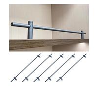 Tyzlup Barre Anti-Chute étagère Kit De Rails pour Galerie d'art, Bibliothèque De Rangement pour Bouteilles De Vin, Barre De Rangement pour Étagère (50/60/80/100 Cm)(Gray,28in/71cm)