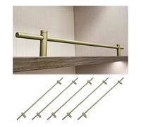 Tyzlup Barre Anti-Chute étagère Kit De Rails pour Galerie d'art, Bibliothèque De Rangement pour Bouteilles De Vin, Barre De Rangement pour Étagère (50/60/80/100 Cm)(Bronze,22in/56cm)