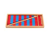 tyzqsm Bâtonnets de Petit Nombre Montessori, Aides Éducatives en Mathématiques pour Enfants,Red and Blue Stick