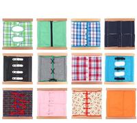 tyzqsm Cadre Vestimentaire Montessori Apprendre Les compétences de Base pour s'habiller Développer la motricité Fine et l'autonomie,12 pcs