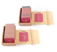 tyzqsm Tableau de traçage en Bois Montessori, Pratique d'écriture de Chaque côté, matériel pédagogique pour l'enseignement des Langues,2pcs