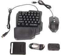 Tz 007 One Handed Keyboard Mouse Combo Spilitter Usb Type C, Connexion Filaire Sans Fil Rvb Led Rétroéclairé Mini Taille Adaptateur De Jeu Combo Pour Pubg, Dota, Call Of Duty