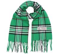 TZ Promise Écharpe d'hiver écossaise à carreaux en cachemire doux et luxueux, style classique pour hommes et femmes, vert, taille unique