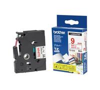 TZ222 - Rouge sur blanc - Rouleau (0,9 cm x 8 m) ruban laminé - pour P-Touch PT-1010, 1080, 1090, 1230, 1290, 1880, 2100, 2430, 2700, 2710, 9800,