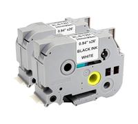 TZe-251 Lot de 2 rubans laminés 24 mm x 8 m compatibles avec Brother TZe-251 TZe251 TZ-251, pour Brother P-touch Cube PT-P700 PT-P750W PT-P710BT PT-E500VP PT-2430 PT-D600 PT-9700PC Noir sur Blanc