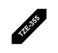 TZe-355 - Adhésif standard - blanc sur noir - Rouleau (2,4 cm x 8 m) 1 cassette(s) ruban laminé - pour Brother PT-D600; P-Touch PT-3600, D800, E550,