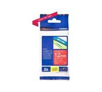 [TZe-435] BROTHER cassette à ruban TZe-435 Largeur: 12 mm blanc / rouge brillant