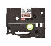 TZe-B51 - Adhésif standard - noir sur orange fluorescent - Rouleau (2,4 cm x 5 m) 1 cassette(s) ruban laminé - pour Brother PT-D600; P-Touch PT-D800,