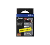 TZe-FX611 - Noir sur jaune - Rouleau (0,6 cm x 8 m) 1 cassette(s) ruban flexible - pour Brother PT-D210, D600, H110, H200; P-Touch PT-1005, E550,