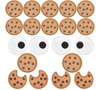 TZEKING 20 Patchs De Forme Biscuit,Écussons Thermocollants En Forme De Biscuit,à coudre ou à repasser,pour Carnaval du monstre en biscuit,pour Vêtements,Denim,Chapeaux et Sac à Dos