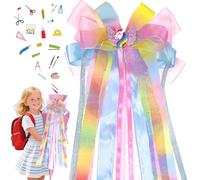 TZEKING Nœud Papillon en Organza 60x20cm,Nœud De Sac d'École,Accessoire De Coiffure en Ruban,Boucles De Ruban pour Les Fêtes à Thème,Les Cérémonies,Les Fêtes d'anniversaire