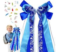 TZEKING Nœud Papillon en Organza 60x20cm,Nœud De Sac d'École,Accessoire De Coiffure en Ruban,Boucles De Ruban pour Les Fêtes à Thème,Les Cérémonies,Les Fêtes d'anniversaire