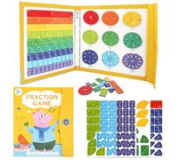 TZEKING Puzzle Éducatif Magnétique pour Apprendre les Fractions,Pourcentages et Décimales,Jeux Mathématiques Montessori pour École Maternelle & Primaire, Enfants 5-10 Ans,Cadeau Garçon Fille