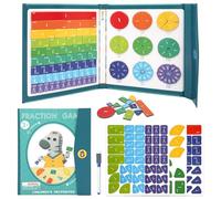 TZEKING Puzzle Éducatif Magnétique pour Apprendre les Fractions,Pourcentages et Décimales,Jeux Mathématiques Montessori pour École Maternelle & Primaire, Enfants 5-10 Ans,Cadeau Garçon Fille