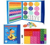 TZEKING Puzzle Éducatif Magnétique pour Apprendre les Fractions,Pourcentages et Décimales,Jeux Mathématiques Montessori pour École Maternelle & Primaire, Enfants 5-10 Ans,Cadeau Garçon Fille