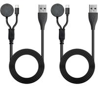 Tzf-2 En 1 Chargeur Compatible Avec Samsung Galaxy Watch 6/6 Classic/5 Pro/5/4/4 Classic/3/Active 2, Chargeur Usb C Remplacement Pour Samsung Galaxy Note 20/10/9/8/Samsung Galaxy S23/S22/S21/S20(2)