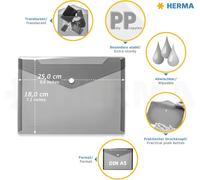 Tzf-20058 Lot De 5 Pochettes À Documents A5 En Plastique Pour L'école, L'université, Le Bureau, Les Voyages