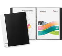 Tzf-242101 Duralook Reliure Protège - Documents À Pochettes Soudées - 10 Pochettes/20 Vues Avec Couverture Coloris Noir Lot De 5