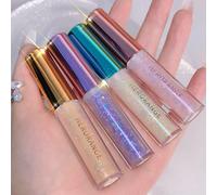 Tzf-4pcs Ensemble De Fard À Paupières Liquide Crystal Diamond High-Gloss Liquid Liner Shimmer Glitter Highlight Metallic Liquid Shadows Séchage Rapide Sequin Pearlescent Eye Makeup Cosmétique