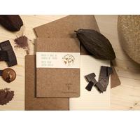 Tzf-83527c - Une Chemise A Elastique Cartonnée Papier À Base De Coques De Cacao 3 Rabats A4 - Collection Jeans&cocoa