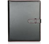 Tzf-A4 Porte Document Avec Reliure À Spirales - Avec 40 Pochettes Plastique A4 - Conferencier En Faux Cuir Pour Documents - Conférencier Homme & Femme - Chemise Portfolio Premium