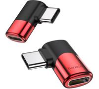 TZF-Adaptateur USB C 90 degrés, Prolongateur USB C Mâle vers Femelle à Angle Droit 100W, Connecteur USB4 Type C 40Gbps, 8K@60Hz pour Steam Deck, Switch, MacBook Air, Tablet and More Type C Devices