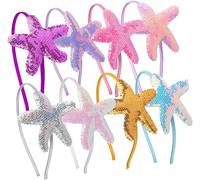 Tzf-Bandes Bandeau Étoile,8 Pièces Serre Tete Fille Morceaux Filles Serre-Têtes À Paillettes Bandes Bandeau Étoile De Mer Pour Femmes Filles Fête De La Vie Quotidienne