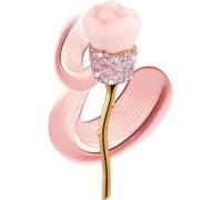 Tzf-Bling Pinceaux Maquillages Fleurs Avec Strass, Makeup Brushes Pour Blush Creme/Fond De Tein/Poudre/Paupière, Petit Pinceaux Maquillages Fluffy De Voyage Avec Support (Rose)