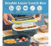 Tzf-Boîte À Lunch De 1930 Ml, Dernière Conception, Porte-Déjeuner, Bento Box Adaptée Au Micro-Ondes Et Au Lave-Vaisselle, Porte-Repas Chauffant, Schiscetta Déjeuner Pour Enfants, École, Bureau