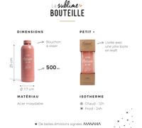 Tzf-Bouteille Isotherme Cadeau Marraine - Je Suis Une Marraine Au Top - 500ml - Gourde Isotherme En Acier Inoxydable - Gourde Sport, Annonce Marraine, Demande Marraine, Baptême