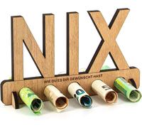 Tzf-- Cadeau D'anniversaire Original Nix En Bois - Rien D'anniversaire - Cadeau Nix - Cadeaux En Bois - Cadeau En Argent Pour Les Femmes Et Les Hommes