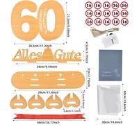 TZF-Cadeaux pour 40e anniversaire pour femmes et hommes, cadeaux en argent pour 40e anniversaire avec guirlande lumineuse LED, livre d'or 40e anniversaire, décoration de table pour homme