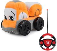 TZF-- Camion Peluche - Mon Premier Véhicule - 051042 - Voiture Télécommandée - Orange - Lavable en Machine - 1/24 - Piles Non Incluses - Tissu et Plastique - À Partir de 18 Mois