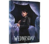 Tzf-- Chemise Cartonnée A4 Mercredi Addams Chemise À Rabats Rigide Pochette Cartonnée 24 X 34 Cm Fournitures Scolaires, Fournitures De Bureau