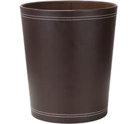 Tzf-¿ Corbeille À Papier En Cuir Pour Bureau, Salle De Bains, Cuisine À Coucher Et L'hôtel (Rond-Marron)
