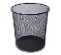 Tzf-Corbeille À Papiers Métal Maille Noir - 26 X 23 Cm - Poubelle De Recyclage De Papier En Métal Pour Bureau, Maison, Chambre, École - Corbeille À Papiers Rond Pour Bureau, Table, Meubles - Noir