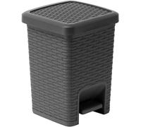 Tzf-Corbeille En Faux Rotin, Charbon, Pedal Bin